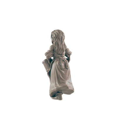 Human Mini | Barmaid Waitress | Female Townsfolk NPC Figure | DnD Wargaming Mini | RPG Character | 32mm Scale Model | for Dungeons and Dragons, Pathfinder, etc.