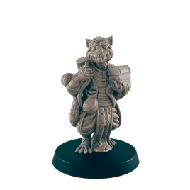 Catfolk Mini | Merchant Shopkeeper | Dungeons and Dragons NPC Figure | Pathfinder DnD Wargaming RPG Character | 32mm Scale Model
