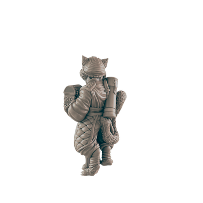 Catfolk Mini | Merchant Shopkeeper | Dungeons and Dragons NPC Figure | Pathfinder DnD Wargaming RPG Character | 32mm Scale Model