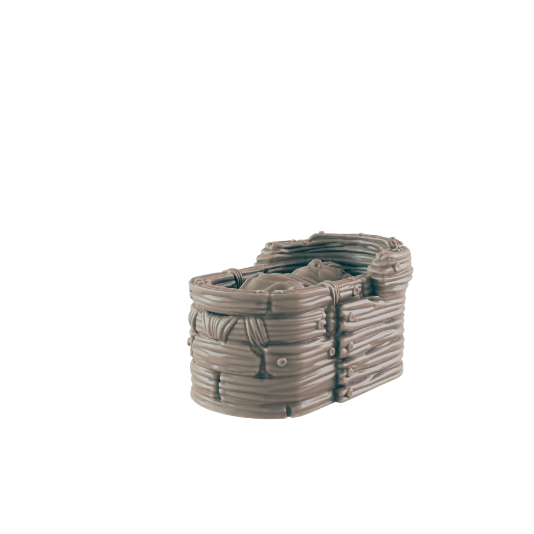 Baby Mini | Infant in Cradle | DnD Wargaming Mini | RPG Character | NPC Figure | 32mm Scale Model | for Dungeons and Dragons, Pathfinder, etc.