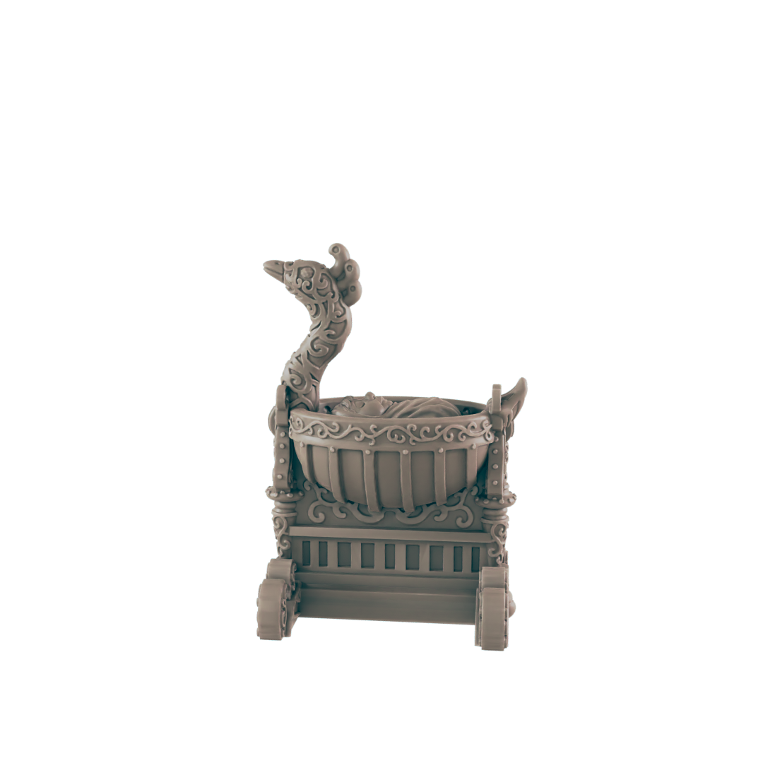 Baby Mini | Infant in Cradle Luxury Style | DnD Wargaming Mini | RPG Character | NPC Figure | 32mm Scale Model | for Dungeons and Dragons, Pathfinder, etc.