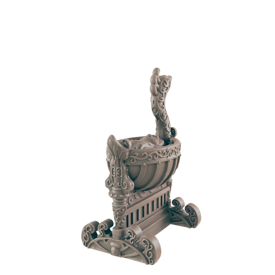 Baby Mini | Infant in Cradle Luxury Style | DnD Wargaming Mini | RPG Character | NPC Figure | 32mm Scale Model | for Dungeons and Dragons, Pathfinder, etc.