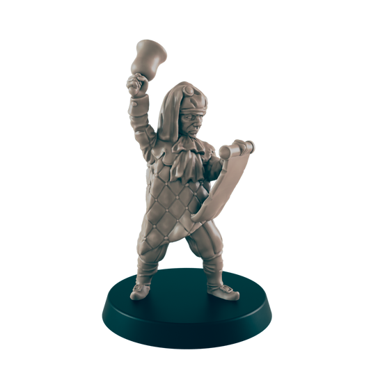 Human Mini | Town Crier | Male Townsfolk NPC Figure | DnD Wargaming Mini | RPG Character | 32mm Scale Model | for Dungeons and Dragons, Pathfinder, etc.