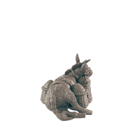 Resting Donkey Mini | Farm and Work Animal | Townsfolk NPC Figure | DnD Wargaming Mini | RPG Character | 32mm Scale Model | for Dungeons and Dragons, Pathfinder, etc.