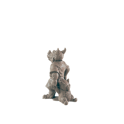 Dragonborn Mini | Child w/ toy | KidTownsfolk NPC Figure | DnD Wargaming Mini | RPG Character | 32mm Scale Model | for Dungeons and Dragons, Pathfinder, etc.