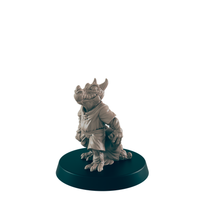 Dragonborn Mini | Child w/ toy | KidTownsfolk NPC Figure | DnD Wargaming Mini | RPG Character | 32mm Scale Model | for Dungeons and Dragons, Pathfinder, etc.