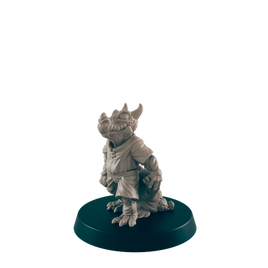 Dragonborn Mini | Child w/ toy | KidTownsfolk NPC Figure | DnD Wargaming Mini | RPG Character | 32mm Scale Model | for Dungeons and Dragons, Pathfinder, etc.