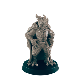 Dragonborn Mini | Dragonkin Noble Knight | Dungeons and Dragons NPC Figure | Pathfinder DnD Wargaming RPG Character | 32mm Scale Model