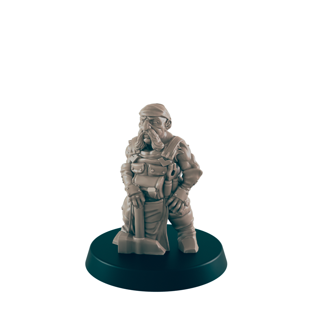 Dwarven Blacksmith Twins | Dwarf Brothers | Dungeons and Dragons NPC Figure | Pathfinder DnD Wargaming RPG Character | 32mm Scale Model