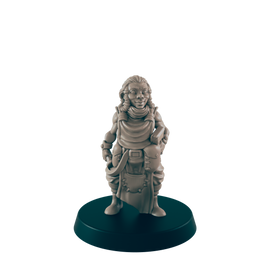 Dwarf Mini | Dwarven Female Blacksmith | Dungeons and Dragons NPC Figure | Pathfinder DnD Wargaming RPG Character | 32mm Scale Model