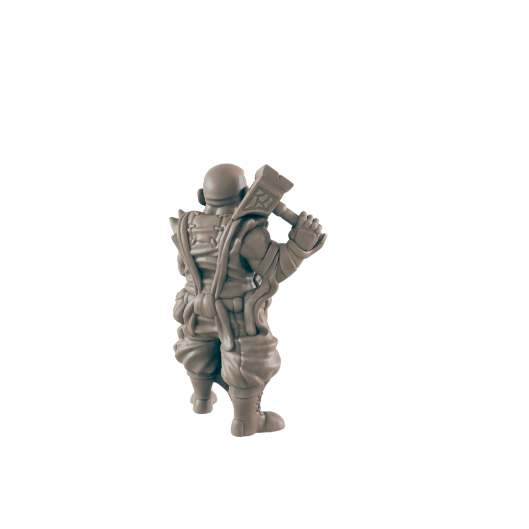 Dwarven Blacksmith Twins | Dwarf Brothers | Dungeons and Dragons NPC Figure | Pathfinder DnD Wargaming RPG Character | 32mm Scale Model