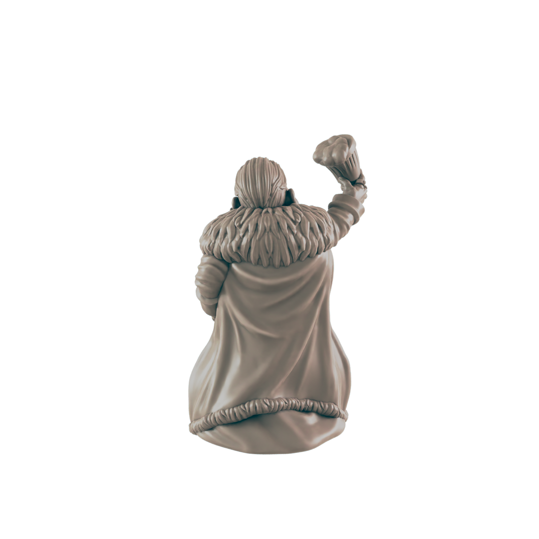 Dwarf Mini | Noble Royalty | Male Townsfolk NPC Figure | DnD Wargaming Mini | RPG Character | 32mm Scale Model | for Dungeons and Dragons, Pathfinder, etc.