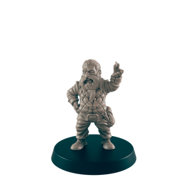 Dwarf Mini | Merchant Shopkeeper | Dungeons and Dragons NPC Figure | Pathfinder DnD Wargaming RPG Character | 32mm Scale Model