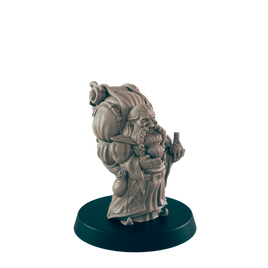 Dwarf Mini | Travelling Merchant | Male Townsfolk NPC Figure | DnD Wargaming Mini | RPG Character | 32mm Scale Model | for Dungeons and Dragons, Pathfinder, etc.