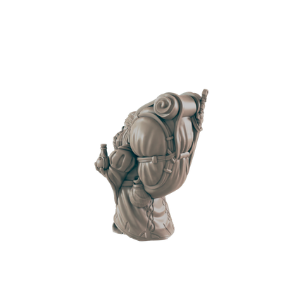 Dwarf Mini | Travelling Merchant | Male Townsfolk NPC Figure | DnD Wargaming Mini | RPG Character | 32mm Scale Model | for Dungeons and Dragons, Pathfinder, etc.
