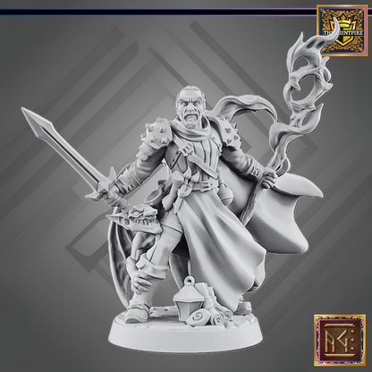 Wapellious Spellbrush | Adventurer Hero Player Character | Mini Miniature Figure Scale Model | Dungeons & Dragons and other RPG Tabletop Games