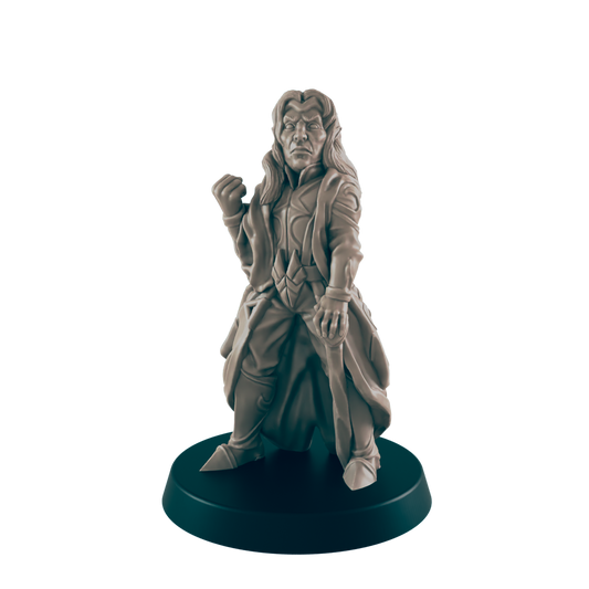 Elf Mini | Noble Royalty | Male Townsfolk NPC Figure | DnD Wargaming Mini | RPG Character | 32mm Scale Model | for Dungeons and Dragons, Pathfinder, etc.
