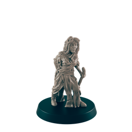 Elf Mini | Destitute & Homeless | Female Townsfolk NPC Figure | DnD Wargaming Mini | RPG Character | 32mm Scale Model | for Dungeons and Dragons, Pathfinder, etc.