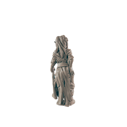Elf Mini | Destitute & Homeless | Female Townsfolk NPC Figure | DnD Wargaming Mini | RPG Character | 32mm Scale Model | for Dungeons and Dragons, Pathfinder, etc.