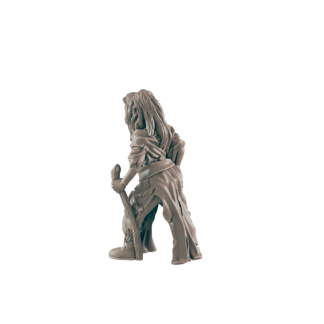 Elf Mini | Destitute & Homeless | Female Townsfolk NPC Figure | DnD Wargaming Mini | RPG Character | 32mm Scale Model | for Dungeons and Dragons, Pathfinder, etc.