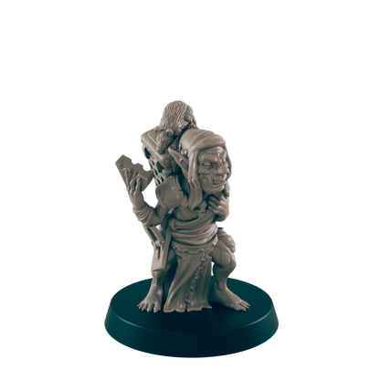 Goblin Mini | Rat Catcher Janitor | Monster Townsfolk NPC Figure | DnD Wargaming Mini | RPG Character | 32mm Scale Model | for Dungeons and Dragons, Pathfinder, etc.