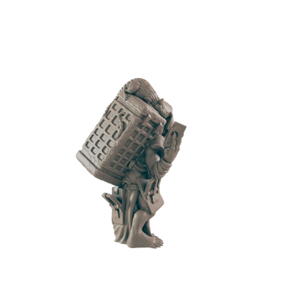 Goblin Mini | Rat Catcher Janitor | Monster Townsfolk NPC Figure | DnD Wargaming Mini | RPG Character | 32mm Scale Model | for Dungeons and Dragons, Pathfinder, etc.