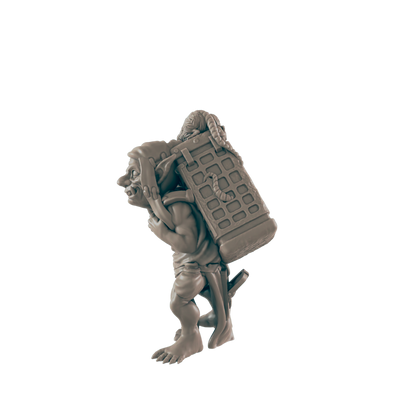 Goblin Mini | Rat Catcher Janitor | Monster Townsfolk NPC Figure | DnD Wargaming Mini | RPG Character | 32mm Scale Model | for Dungeons and Dragons, Pathfinder, etc.