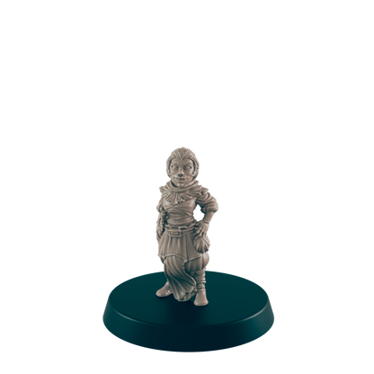 Halfling Mini | Female Assassin Rogue Bandit | Dungeons and Dragons NPC Figure | Pathfinder DnD Wargaming RPG Character | 32mm Scale Model