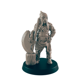 Half Orc Mini | Executioner Headsman | Male Monster Townsfolk NPC Figure | DnD Wargaming Mini | RPG Character | 32mm Scale Model | for Dungeons and Dragons, Pathfinder, etc.