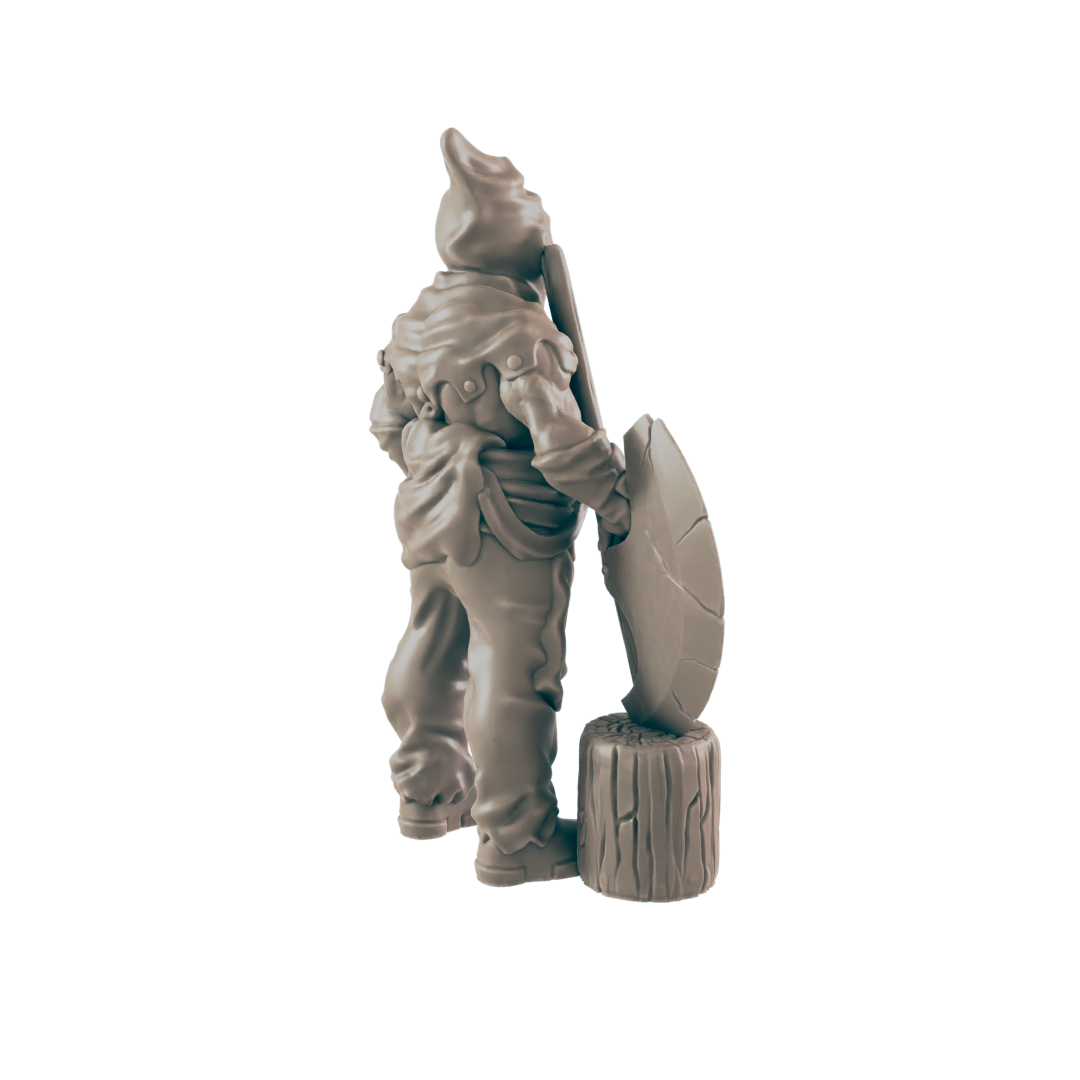 Half Orc Mini | Executioner Headsman | Male Monster Townsfolk NPC Figure | DnD Wargaming Mini | RPG Character | 32mm Scale Model | for Dungeons and Dragons, Pathfinder, etc.