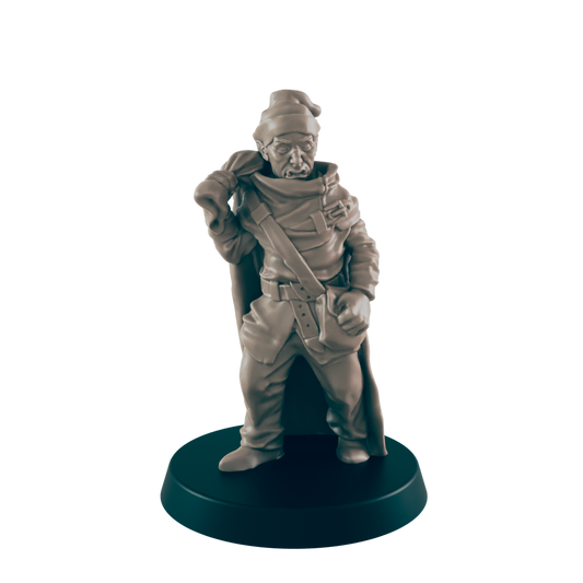 Half Orc Mini | Traveller | Male Monster Townsfolk NPC Figure | DnD Wargaming Mini | RPG Character | 32mm Scale Model | for Dungeons and Dragons, Pathfinder, etc.