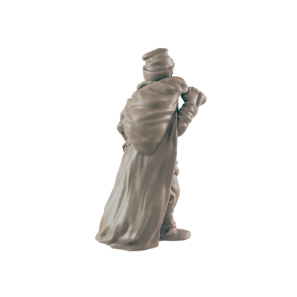 Half Orc Mini | Traveller | Male Monster Townsfolk NPC Figure | DnD Wargaming Mini | RPG Character | 32mm Scale Model | for Dungeons and Dragons, Pathfinder, etc.