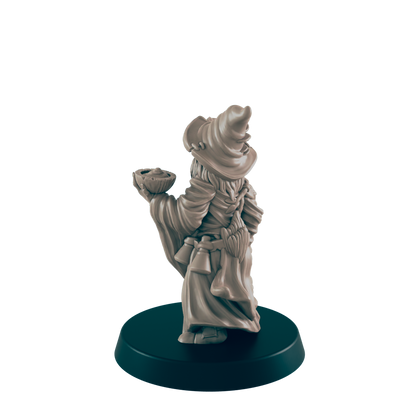 Hedge Wizard | Elderly Retired Sorcerer | Dungeons and Dragons NPC Figure | Pathfinder DnD Wargaming RPG Character | 32mm Scale Model