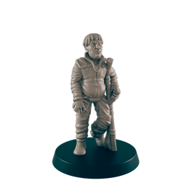 Injured Human | Wounded Man w/ Crutch | Dungeons and Dragons NPC Figure | Pathfinder DnD Wargaming RPG Character | 32mm Scale Model