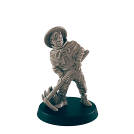Farmer Mini | Groundskeeper Human | Dungeons and Dragons NPC Figure | Pathfinder DnD Wargaming RPG Character | 32mm Scale Model