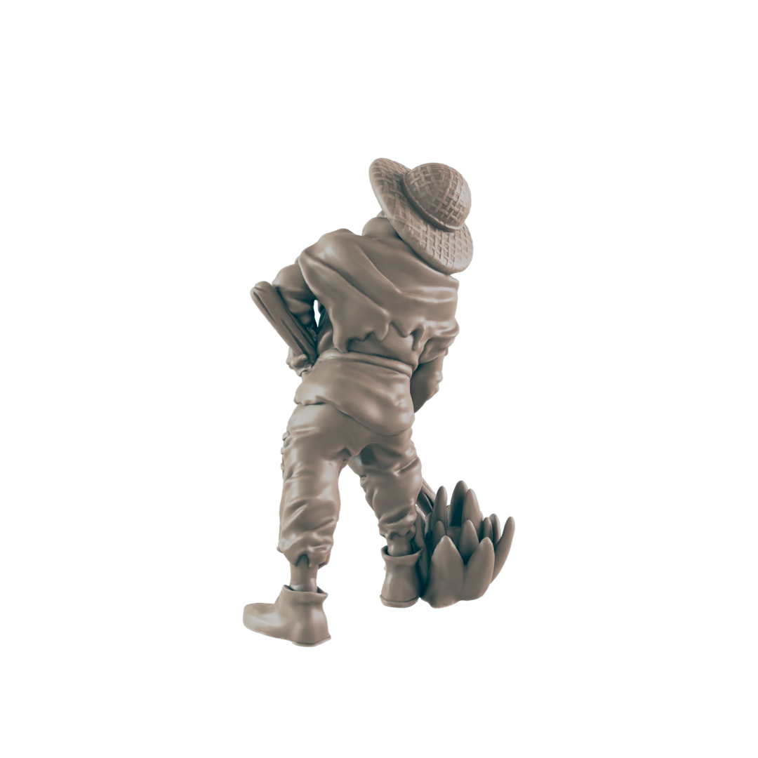 Farmer Mini | Groundskeeper Human | Dungeons and Dragons NPC Figure | Pathfinder DnD Wargaming RPG Character | 32mm Scale Model