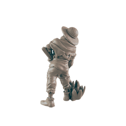 Farmer Mini | Groundskeeper Human | Dungeons and Dragons NPC Figure | Pathfinder DnD Wargaming RPG Character | 32mm Scale Model