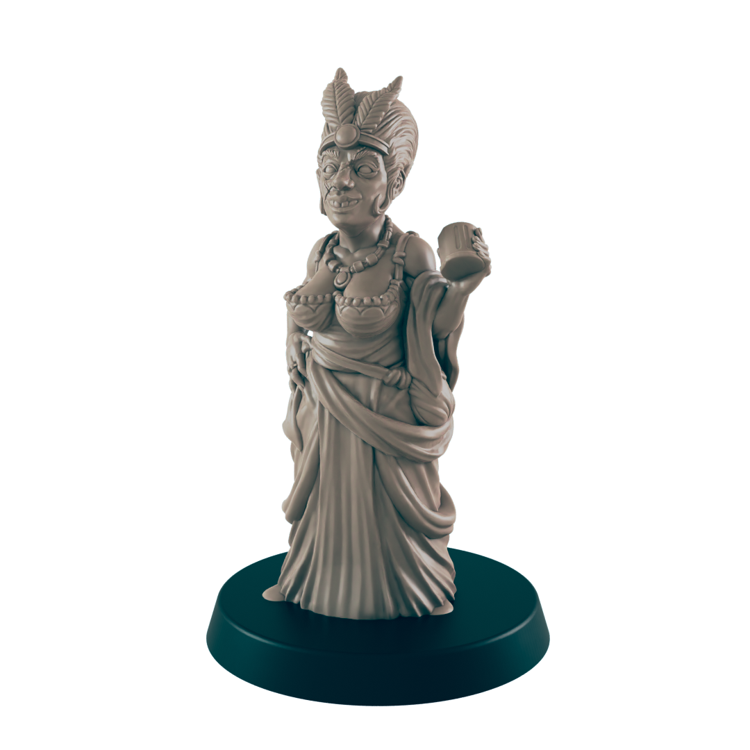 Human Mini | Noble Royalty | Female Townsfolk NPC Figure | DnD Wargaming Mini | RPG Character | 32mm Scale Model | for Dungeons and Dragons, Pathfinder, etc.