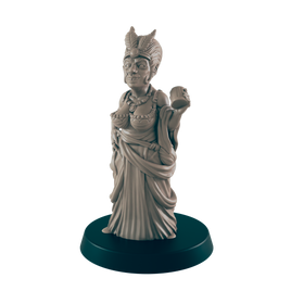 Human Mini | Noble Royalty | Female Townsfolk NPC Figure | DnD Wargaming Mini | RPG Character | 32mm Scale Model | for Dungeons and Dragons, Pathfinder, etc.