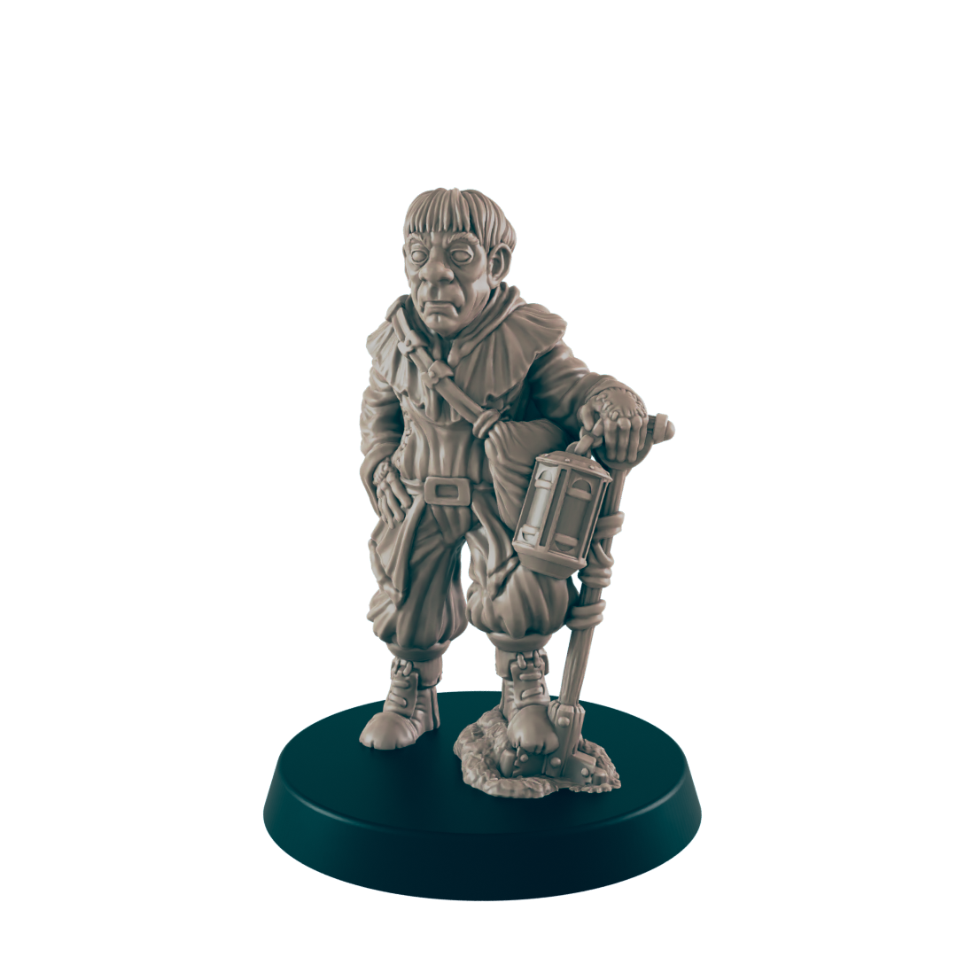 Human Mini | Grave Digger Groundskeeper | Male Townsfolk NPC Figure | DnD Wargaming Mini | RPG Character | 32mm Scale Model | for Dungeons and Dragons, Pathfinder, etc.