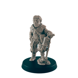 Human Mini | Grave Digger Groundskeeper | Male Townsfolk NPC Figure | DnD Wargaming Mini | RPG Character | 32mm Scale Model | for Dungeons and Dragons, Pathfinder, etc.