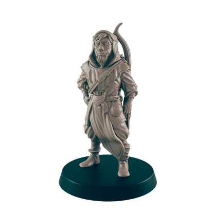 Human Ranger Mini | Male Adventurer Figure | DnD Wargaming Mini | RPG Character | 32mm Scale Model | for Dungeons and Dragons, Pathfinder, etc.