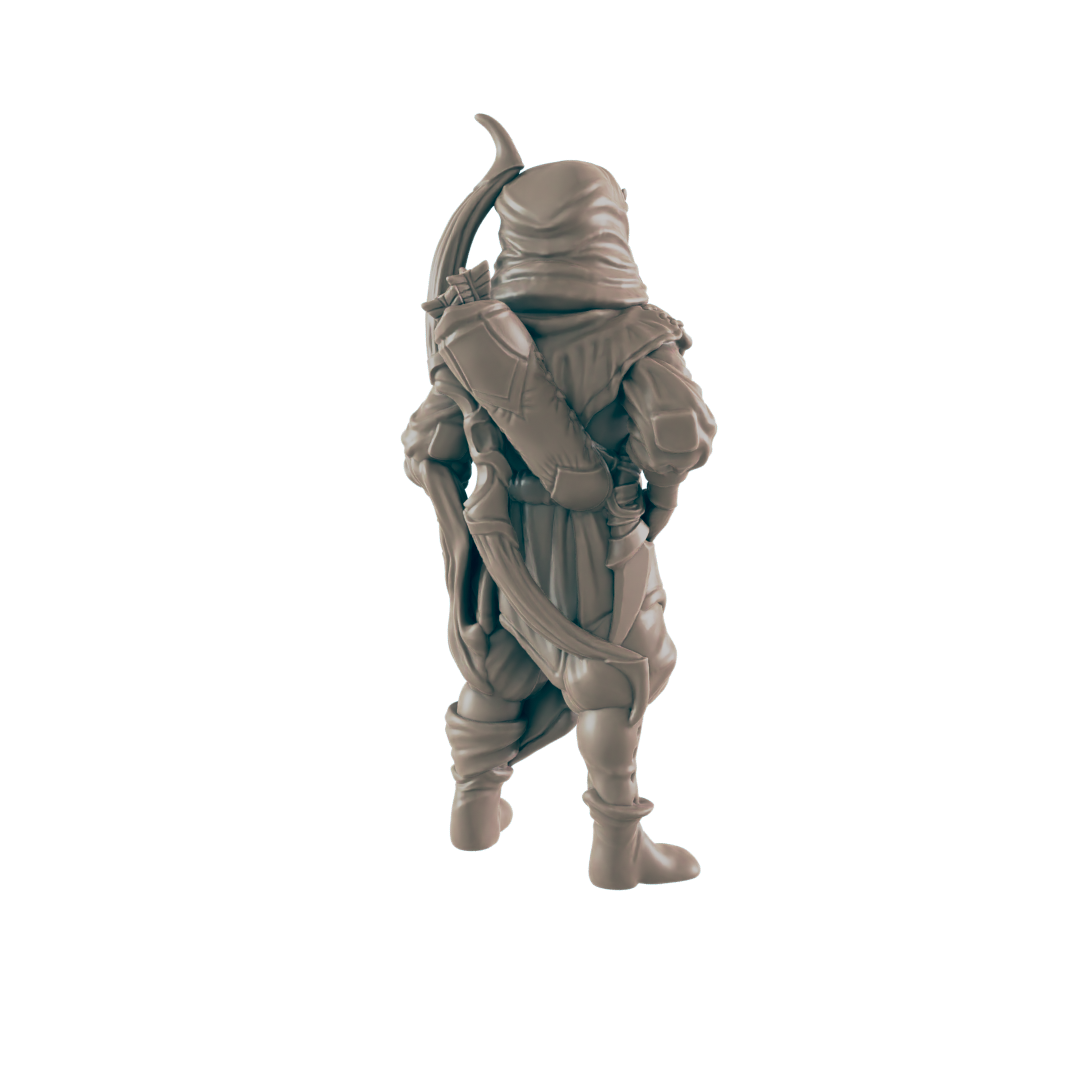 Human Ranger Mini | Male Adventurer Figure | DnD Wargaming Mini | RPG Character | 32mm Scale Model | for Dungeons and Dragons, Pathfinder, etc.