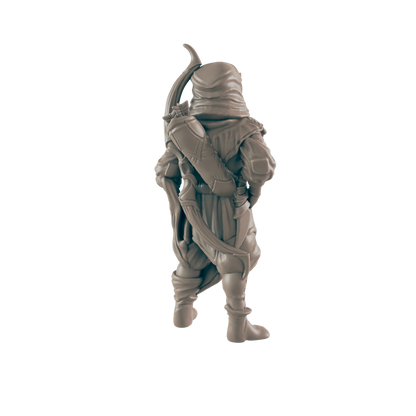Human Ranger Mini | Male Adventurer Figure | DnD Wargaming Mini | RPG Character | 32mm Scale Model | for Dungeons and Dragons, Pathfinder, etc.