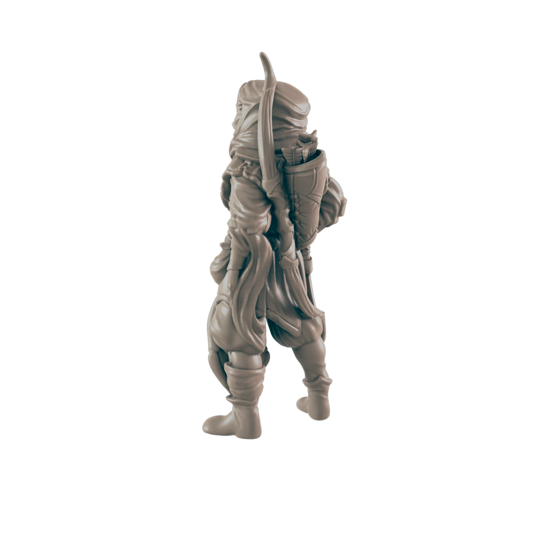 Human Ranger Mini | Male Adventurer Figure | DnD Wargaming Mini | RPG Character | 32mm Scale Model | for Dungeons and Dragons, Pathfinder, etc.