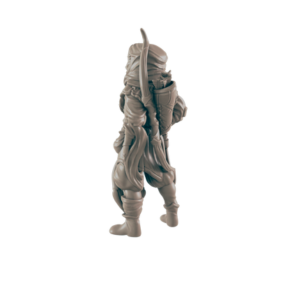 Human Ranger Mini | Male Adventurer Figure | DnD Wargaming Mini | RPG Character | 32mm Scale Model | for Dungeons and Dragons, Pathfinder, etc.