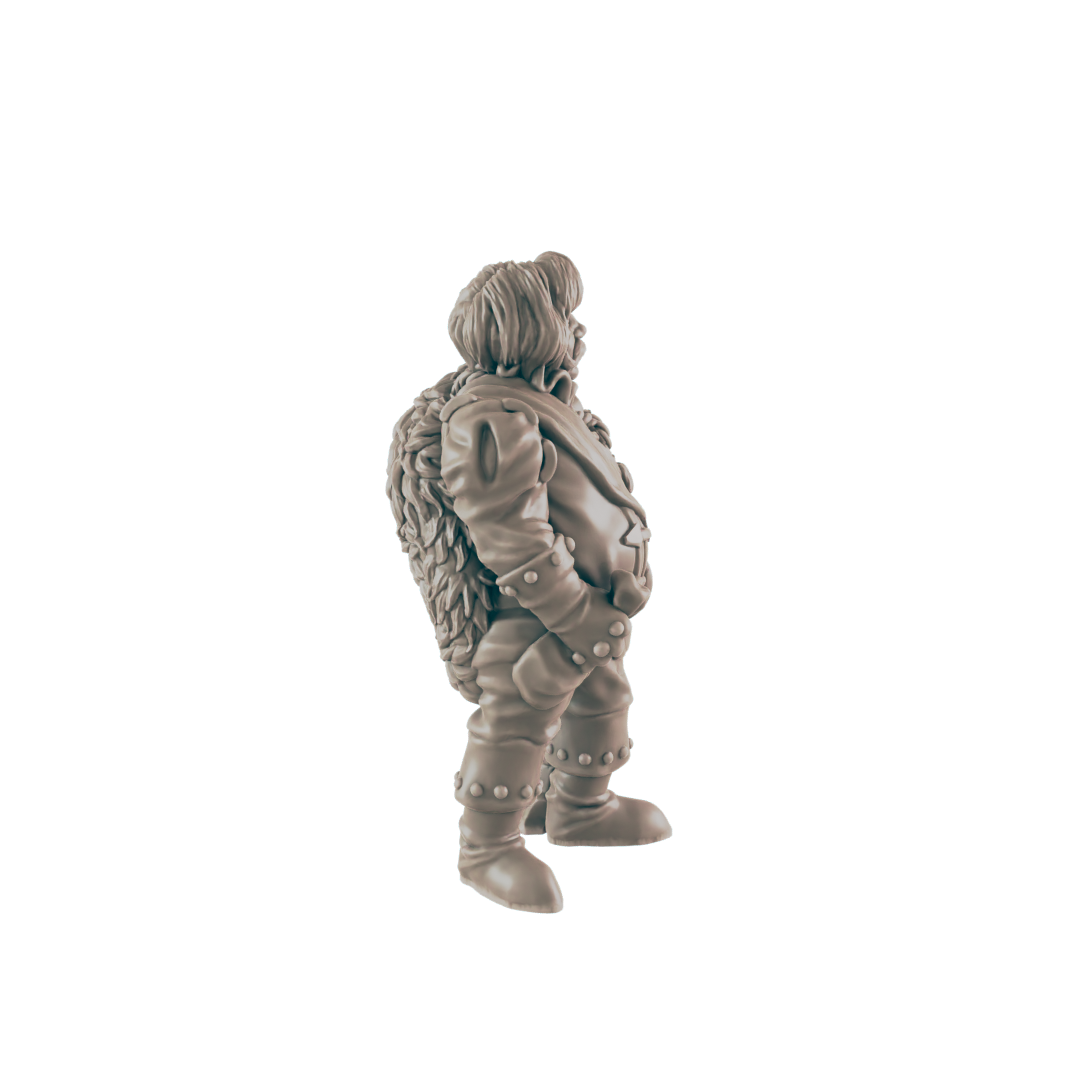Human Mini | Grizzled Military Chief | Male Townsfolk NPC Figure | DnD Wargaming Mini | RPG Character | 32mm Scale Model | for Dungeons and Dragons, Pathfinder, etc.