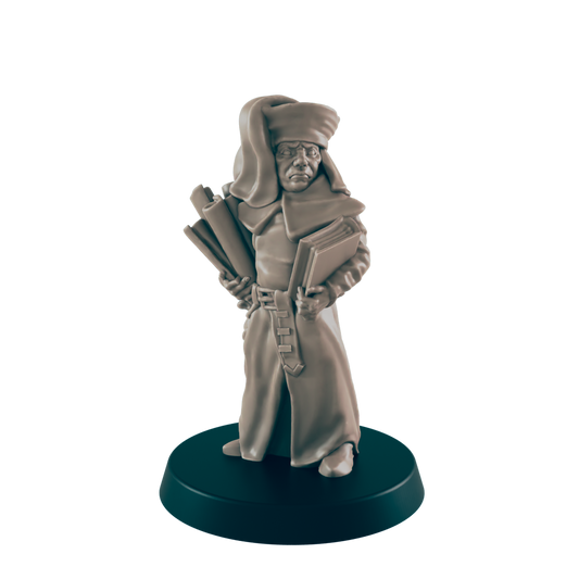 Human Mini | Professor Scholar | Male Townsfolk NPC Figure | DnD Wargaming Mini | RPG Character | 32mm Scale Model | for Dungeons and Dragons, Pathfinder, etc.
