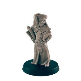 Human Mini | Professor Scholar | Male Townsfolk NPC Figure | DnD Wargaming Mini | RPG Character | 32mm Scale Model | for Dungeons and Dragons, Pathfinder, etc.