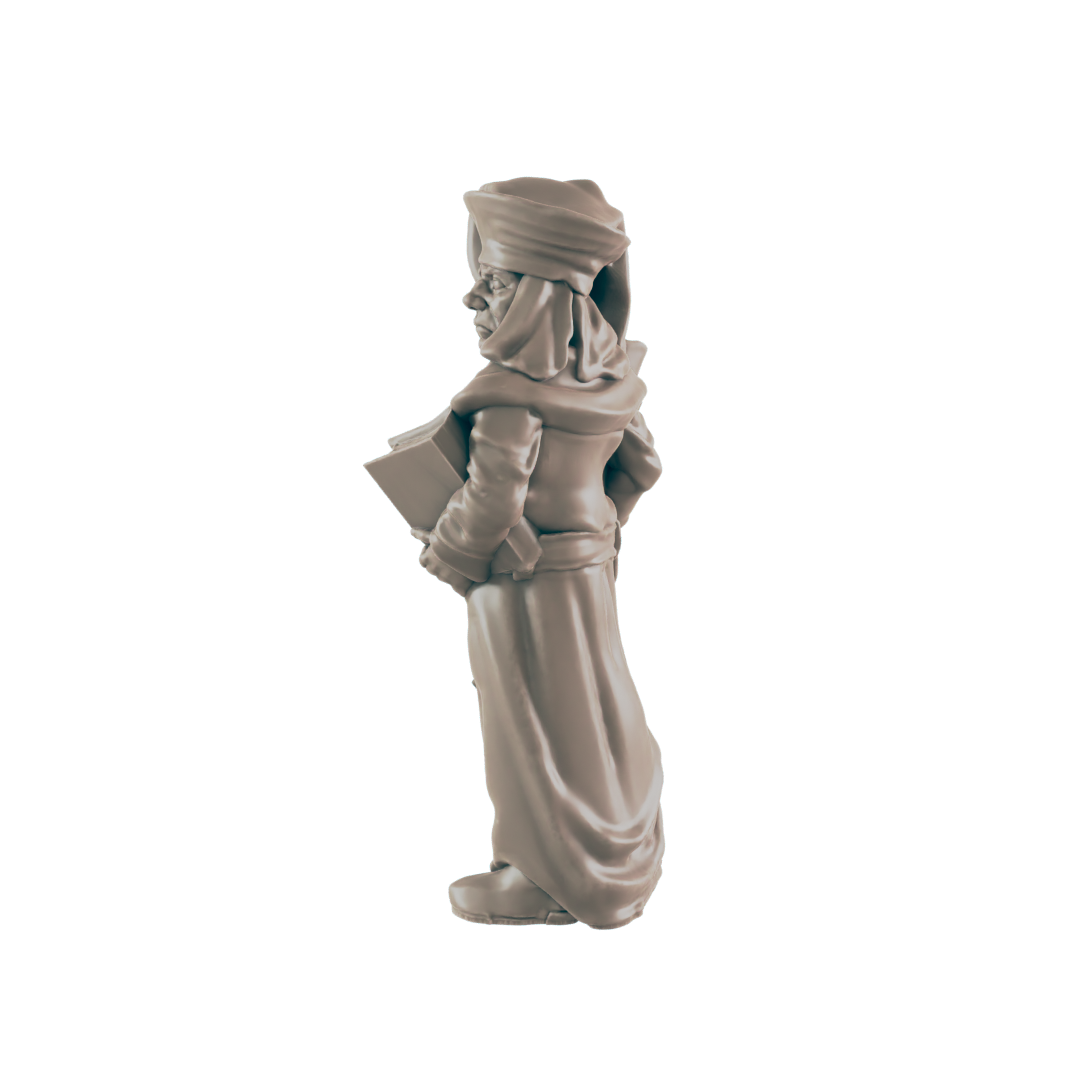 Human Mini | Professor Scholar | Male Townsfolk NPC Figure | DnD Wargaming Mini | RPG Character | 32mm Scale Model | for Dungeons and Dragons, Pathfinder, etc.
